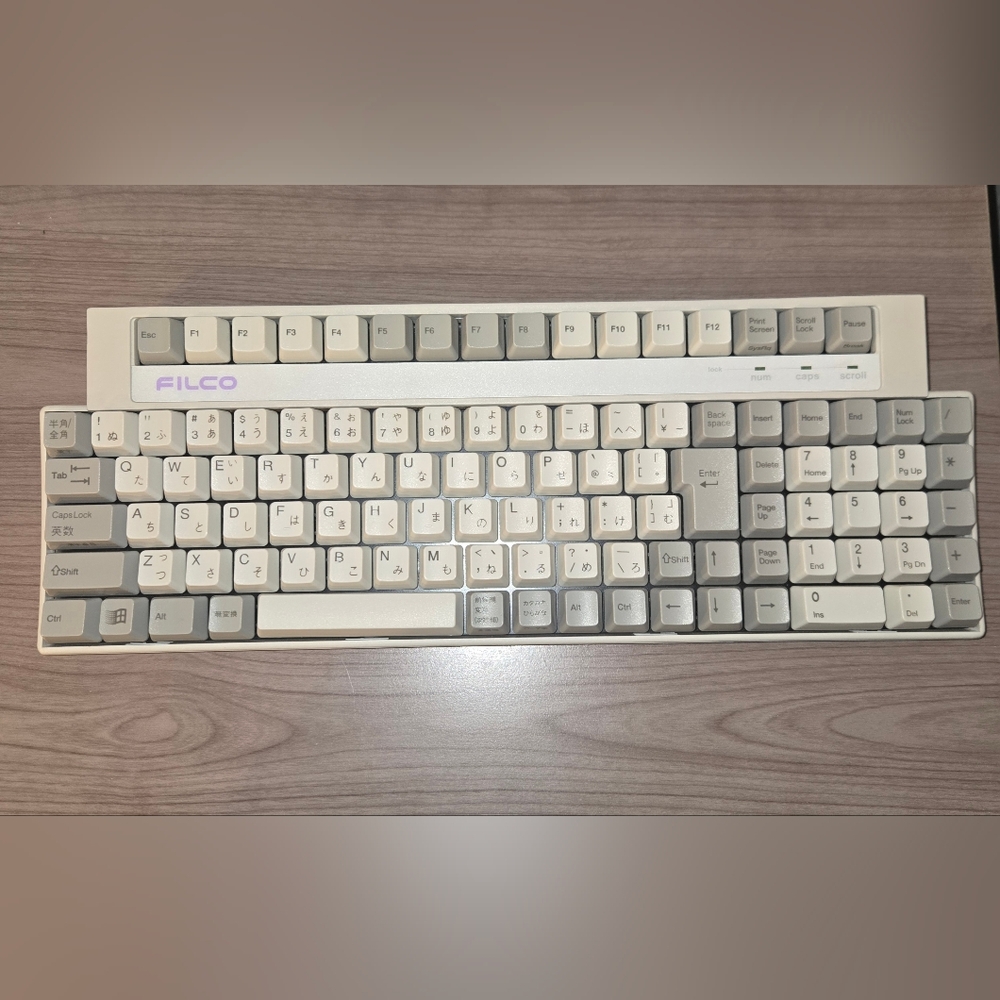 Filco White and Gray Mechanical Keyboard - Rare Find Japanese Keyboard